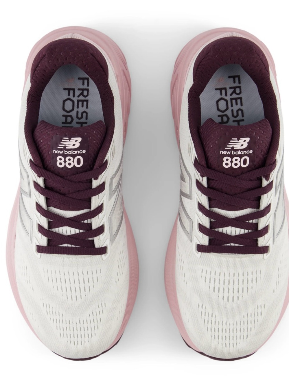 New Balance 880 Women's Running Shoes - White & Burgundy & Pink